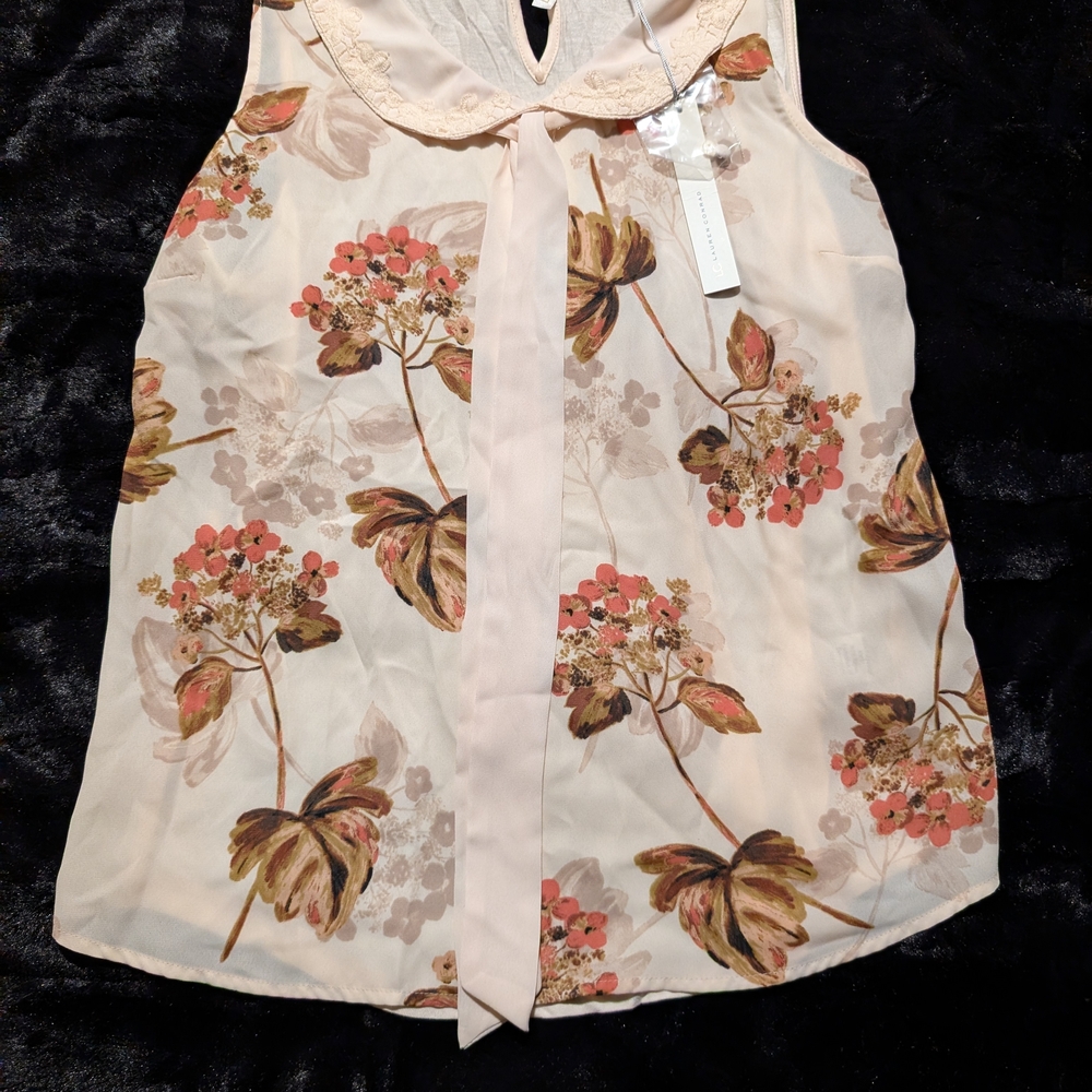 Lauren Conrad Top - Cream and Brown